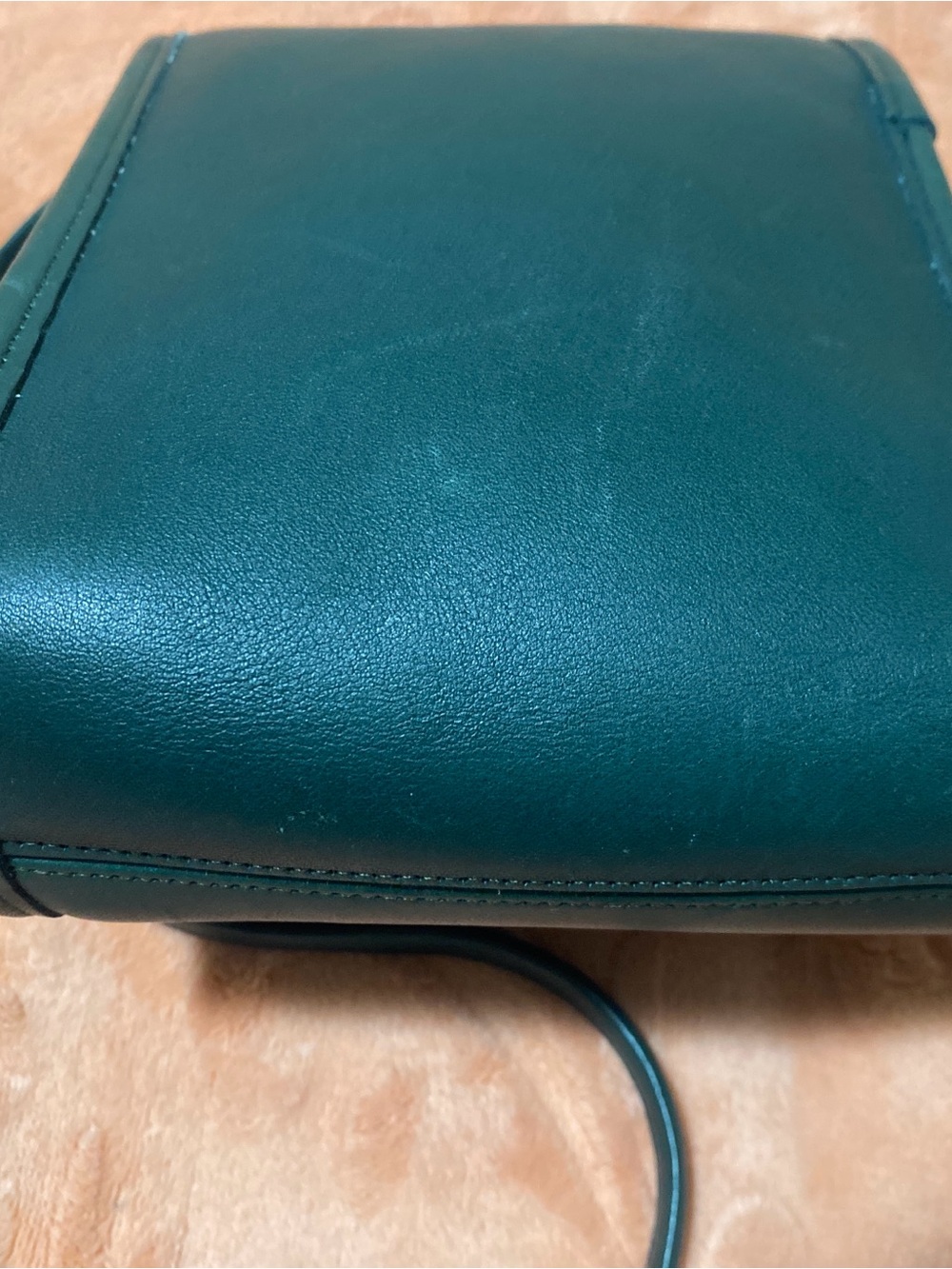 Rare Vintage Coach Forest Green Scooter Leather Crossbody Bag 9893 - Picture 7 of 16